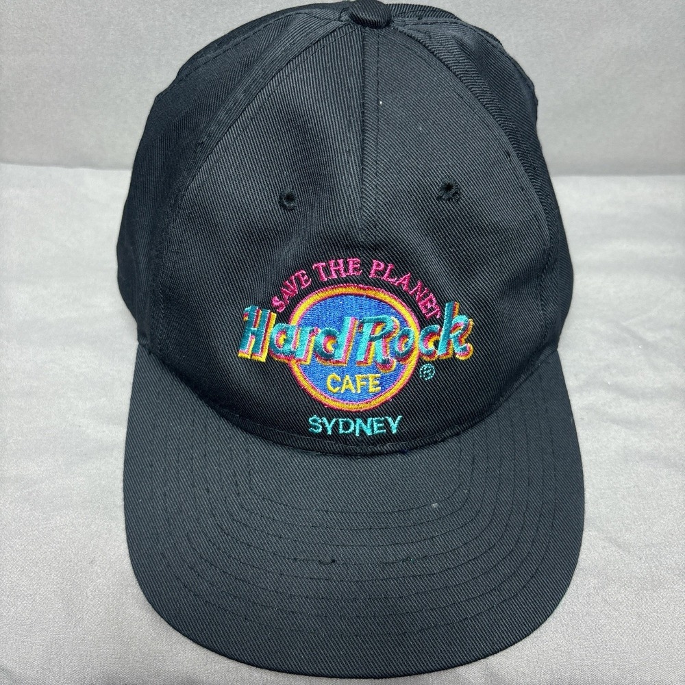 Vintage Hard Rock Cafe Sydney Save The Planet Retro Snapback Hat
